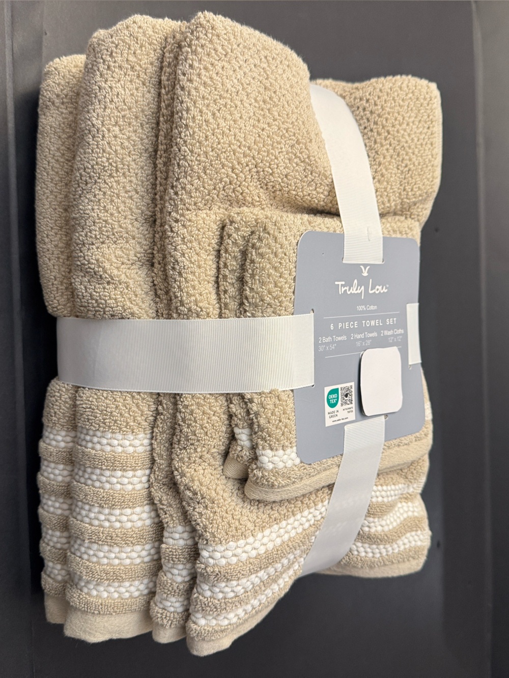 6pc TRULY LOU 100% Cotton Bath Towel Set - Bundle - FGCHFFN